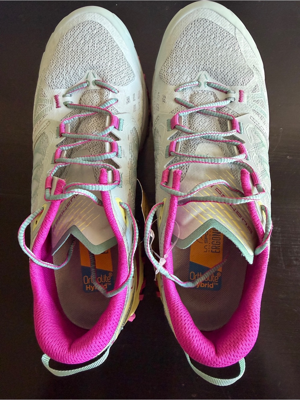 La Sportiva Women's Bushido lll Trail Runners in Mint and Pink - Picture 5 of 11